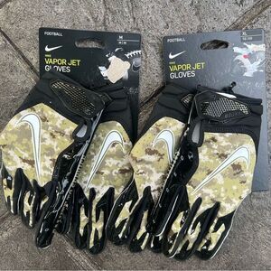 2 Nike Vapor Jet NFL Salute To Service Football Gloves Men's Size XL and M